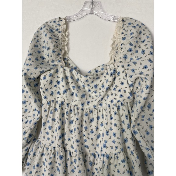 Altar'd State Joanna Sz Lg Floral Babydoll Mini Dress Romantic Cottagecore NWT - Picture 6 of 9